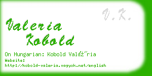 valeria kobold business card